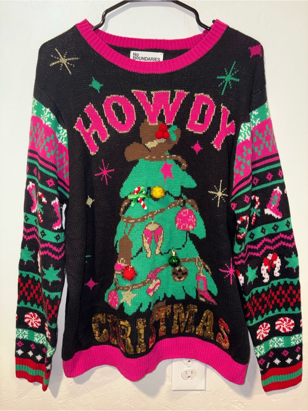 No Boundaries Howdy Christmas Ugly Sweater